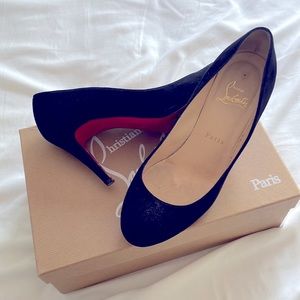 Christian Louboutin black suede pumps US 7.5